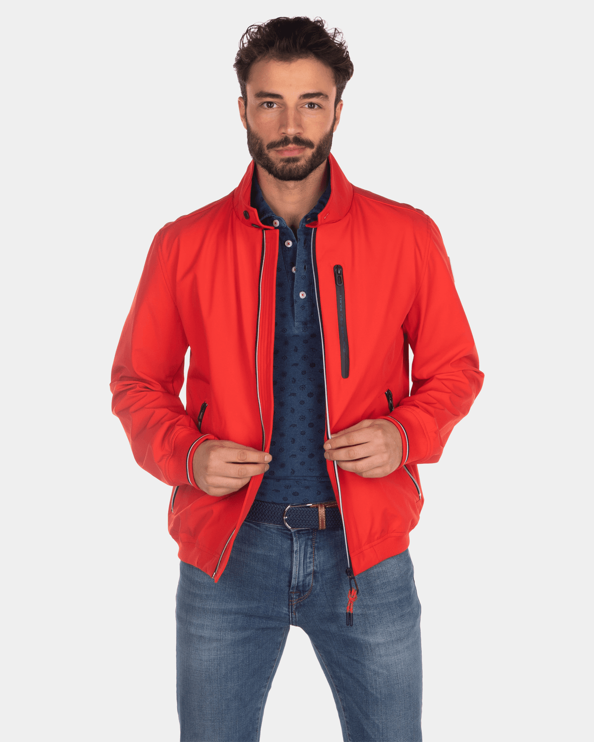 Wasserabweisende Bomberjacke - Orange Red