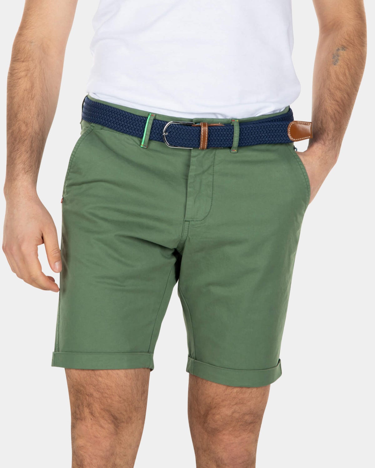 Katoenen stretch chino shorts - Active Army