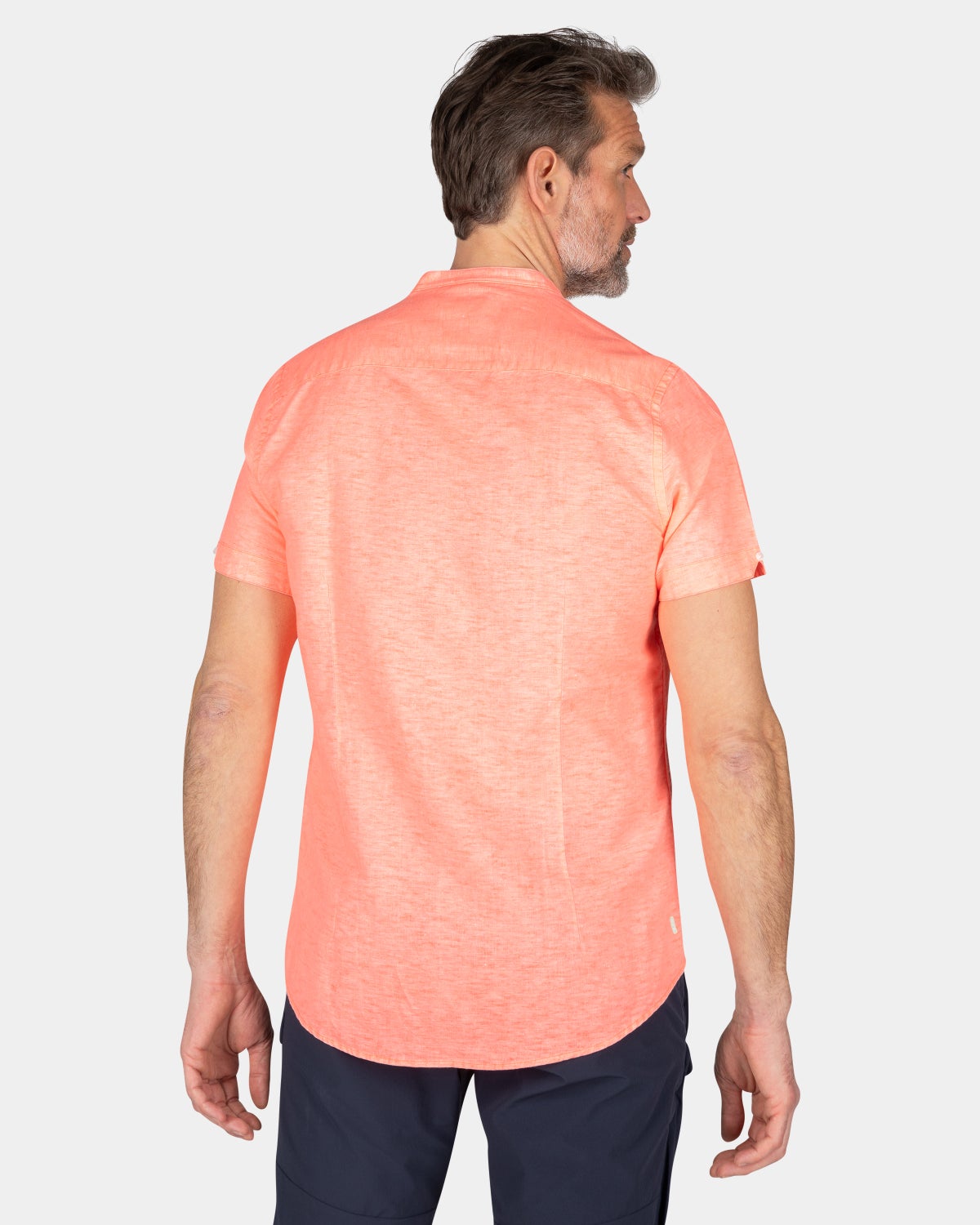 Chemise sans col à manches courtes - Fury Pink