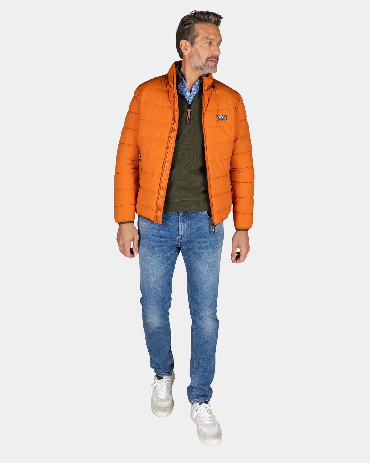 Orange padded jacket - Almond Orange