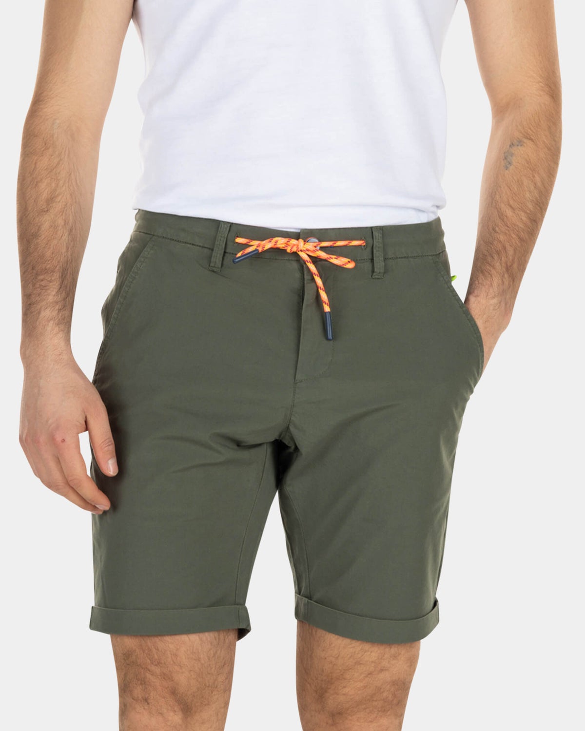 Short chino algodón liso - High Summer Army