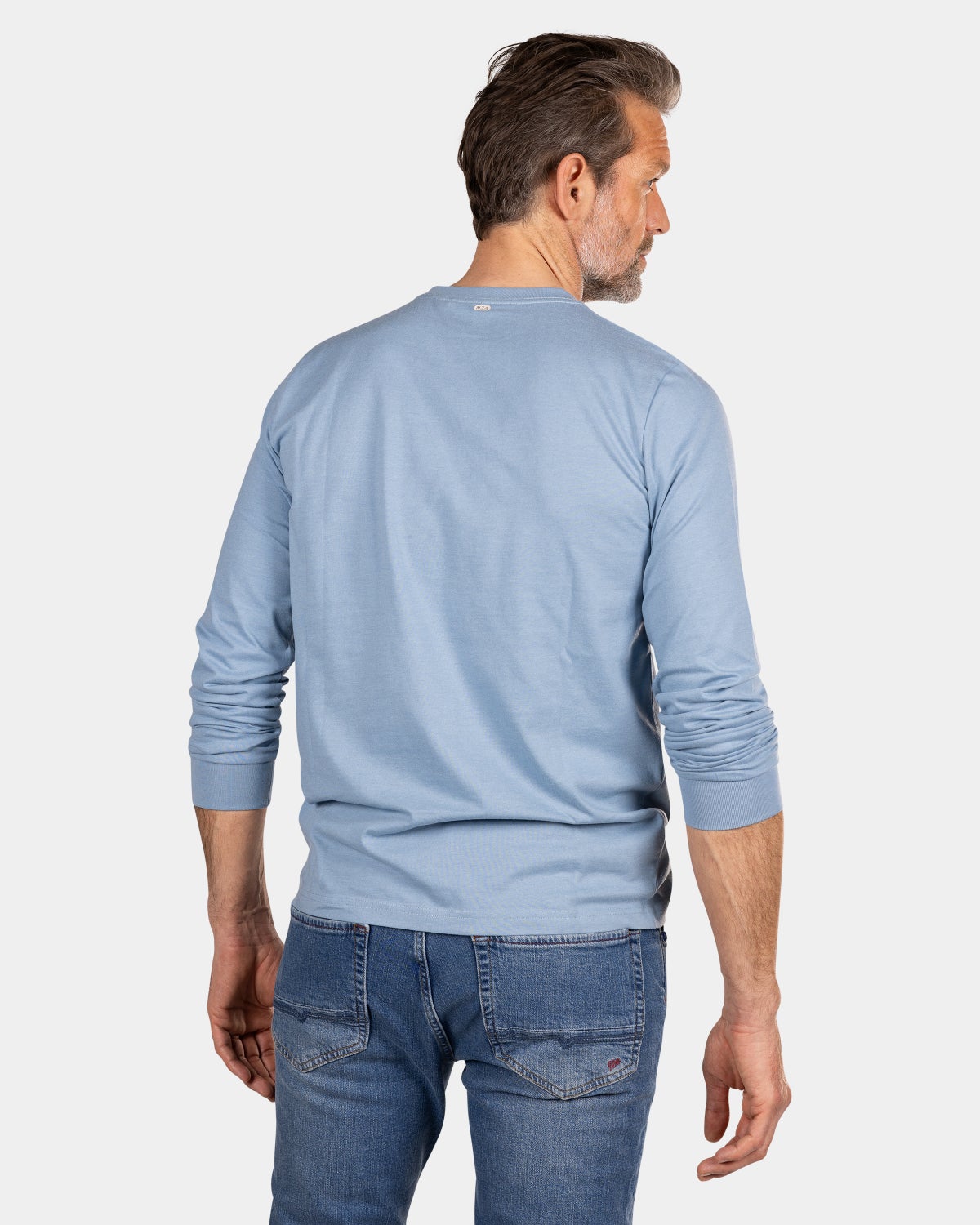 Blaues Langarmshirt mit Rundhalsausschnitt - Phantom Blue