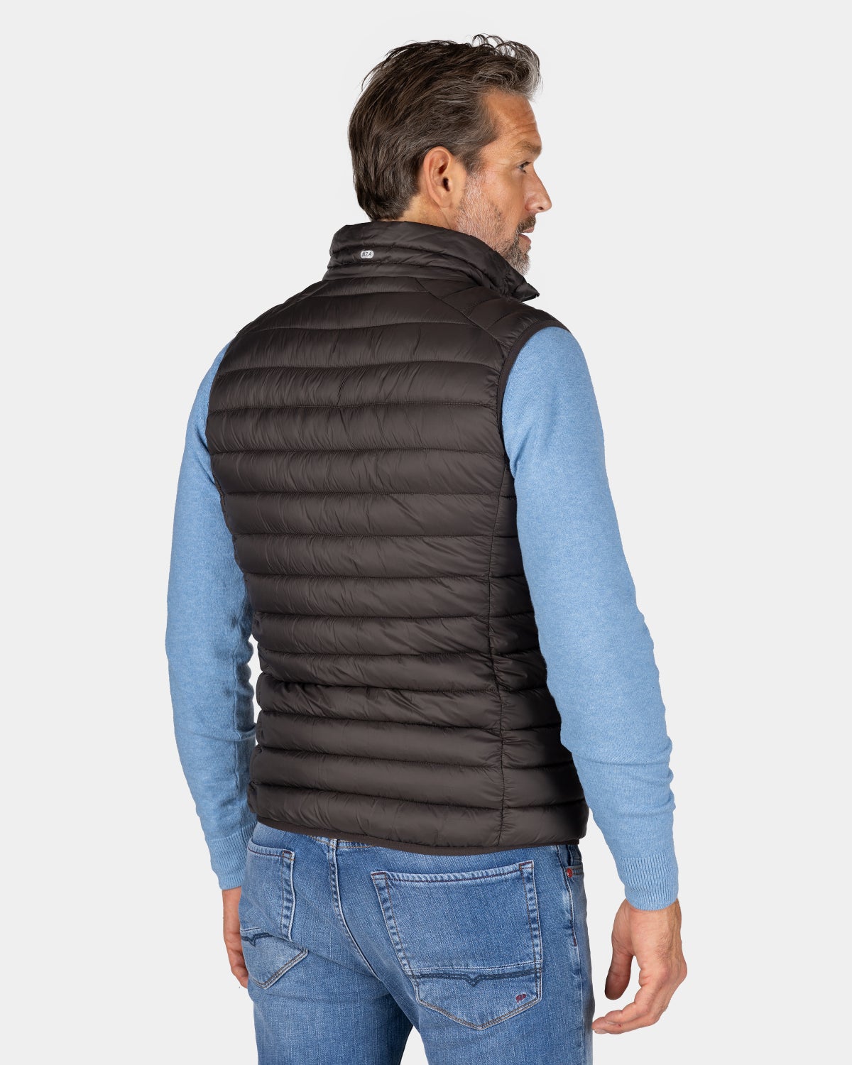 Brown padded vest - Mud