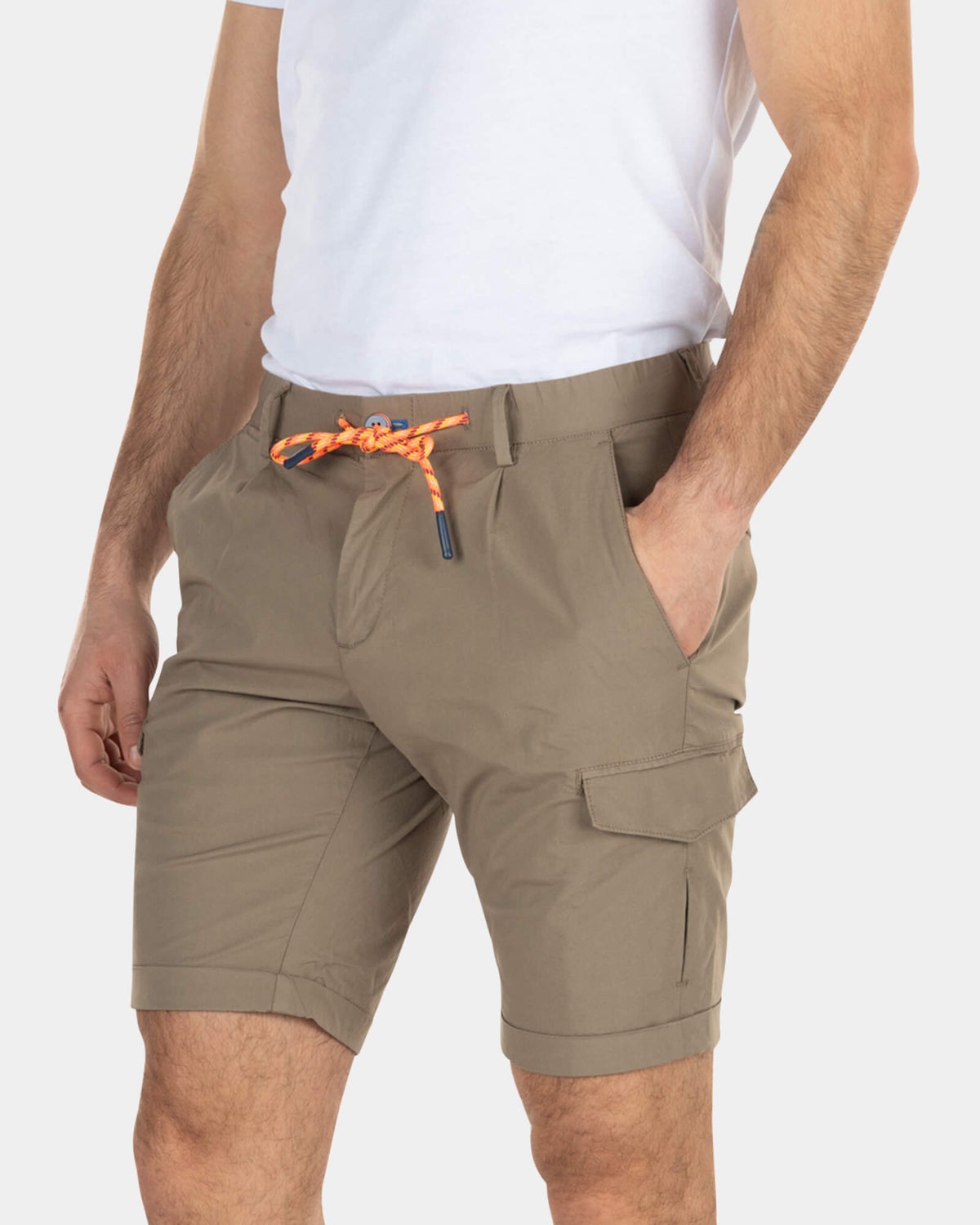 Cargo-Shorts aus Baumwolle - Stone