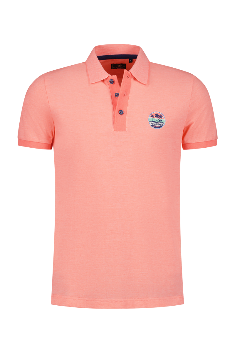 Katoenen effen polo - Fury Pink