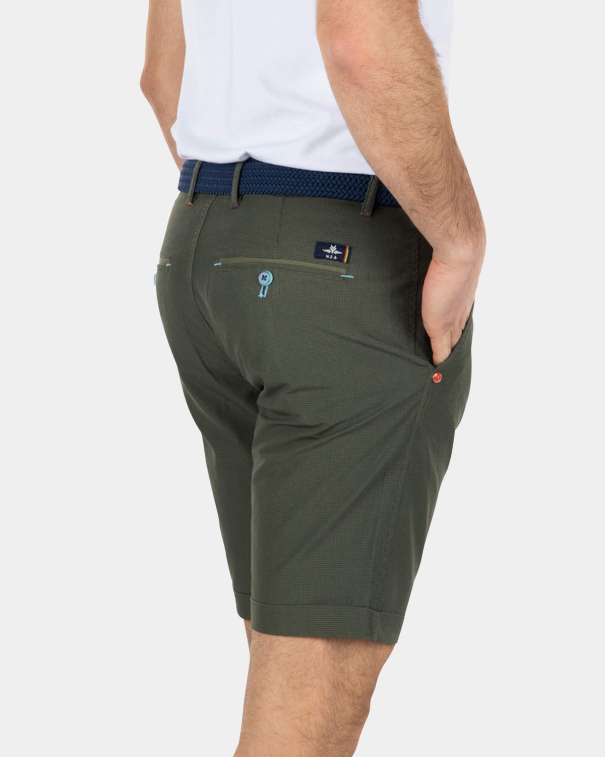 Chino-Shorts aus Baumwolle - Army