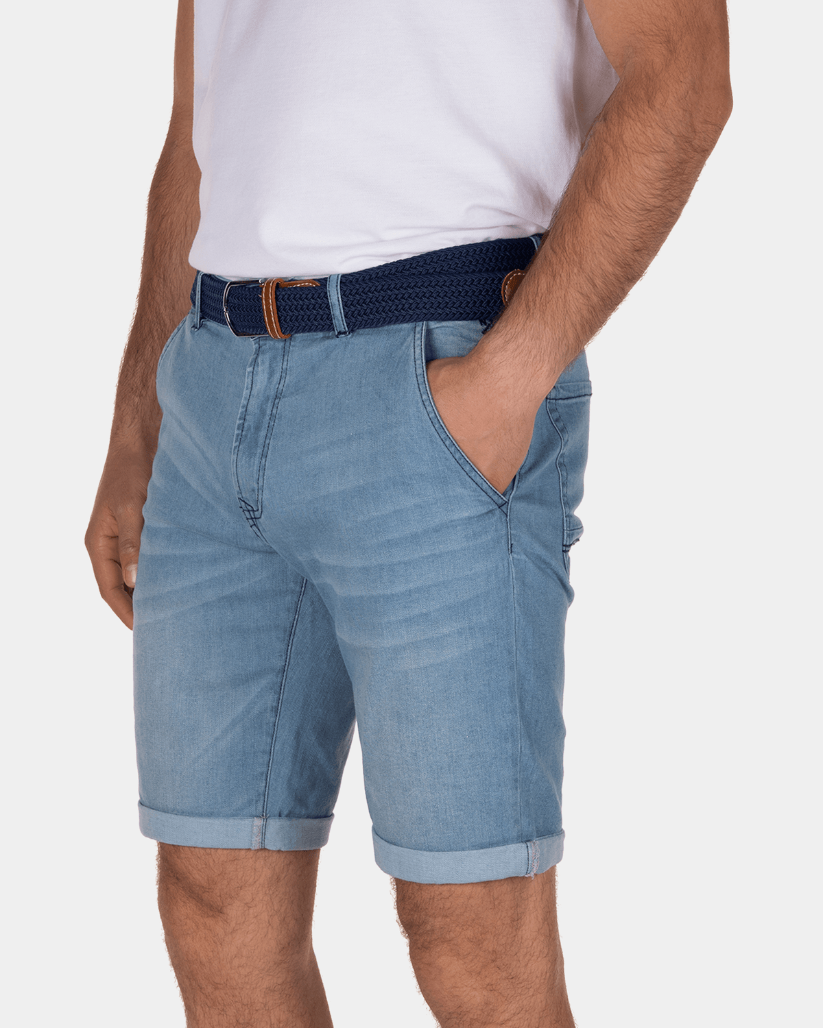 Kurze Jeans von Dunedin - Light Stone