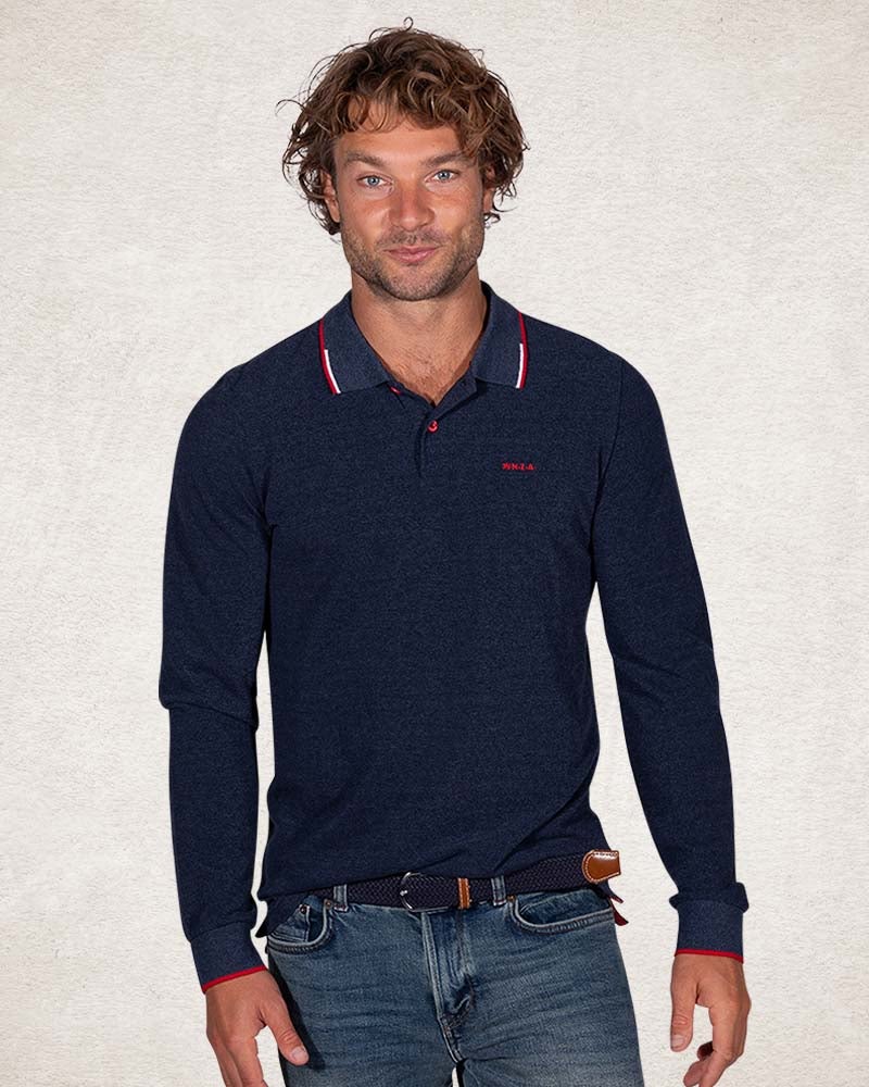 Camiseta rugby algodón liso - Pitch Navy