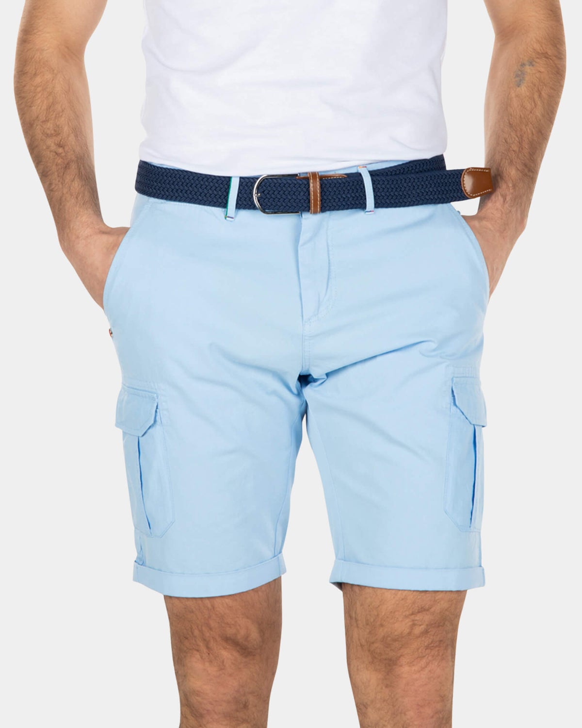 Robuste Cargo-Shorts aus Baumwolle - Bright Sky