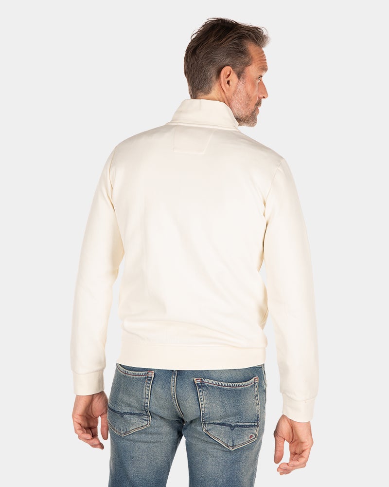 Einfarbiger Stretch-Cardigan - Cream