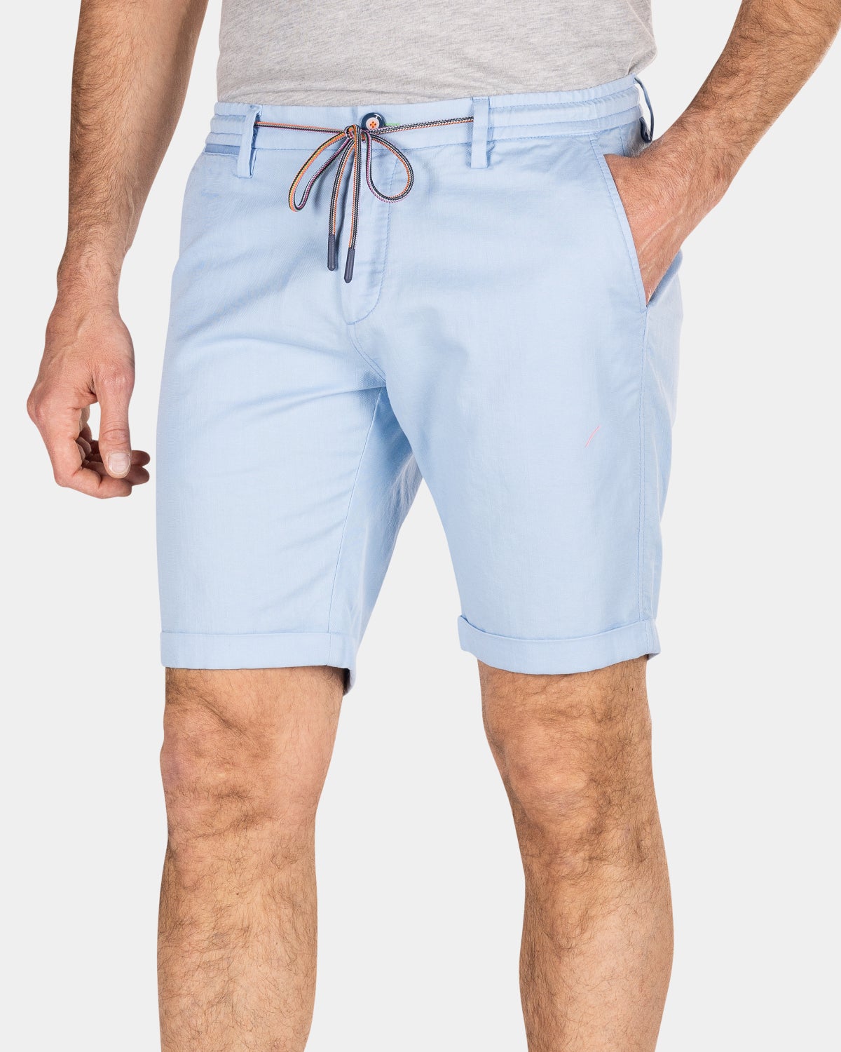 Pantalon corto con lino - Light Sky