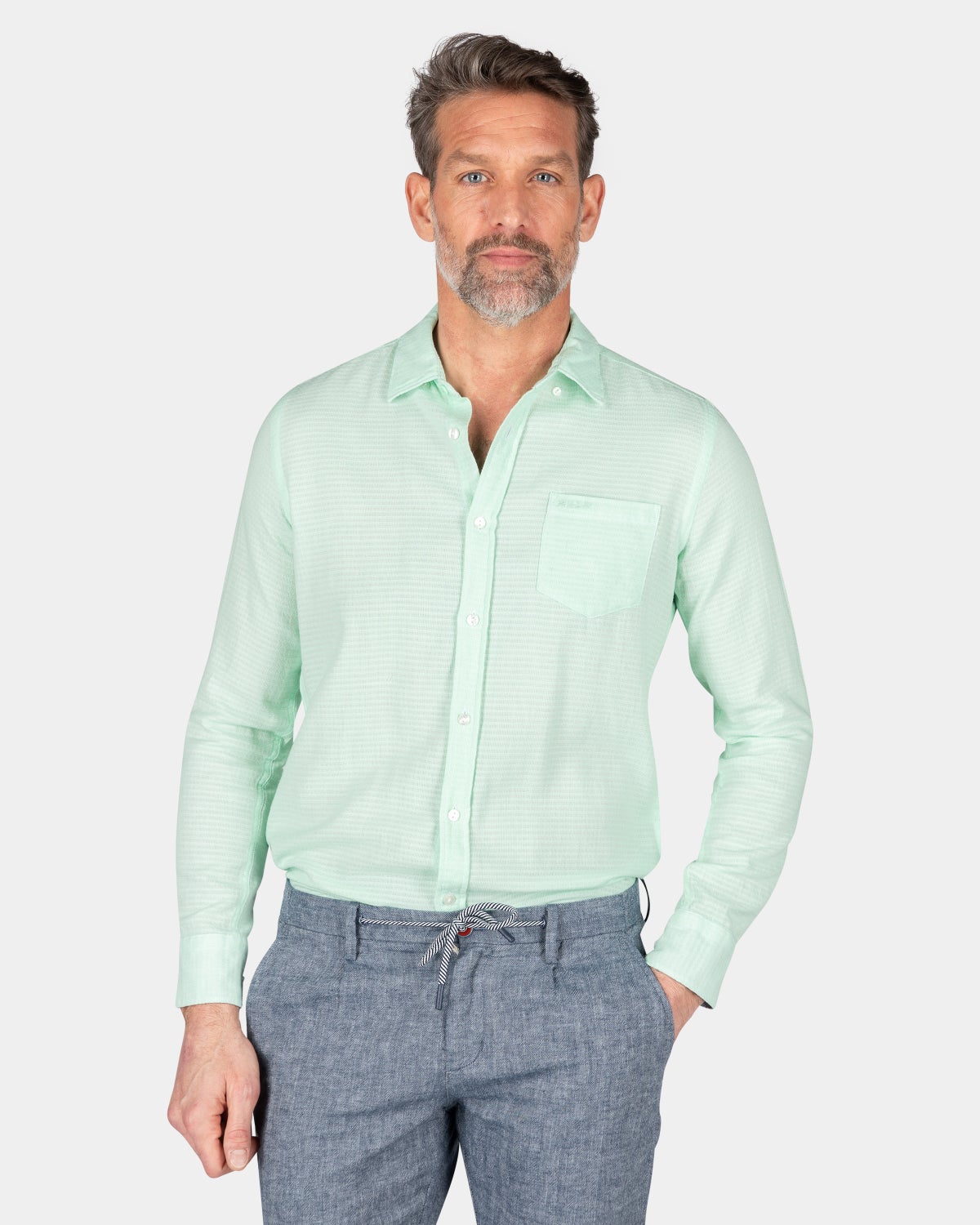 Baumwoll-Shirt - Teal Green