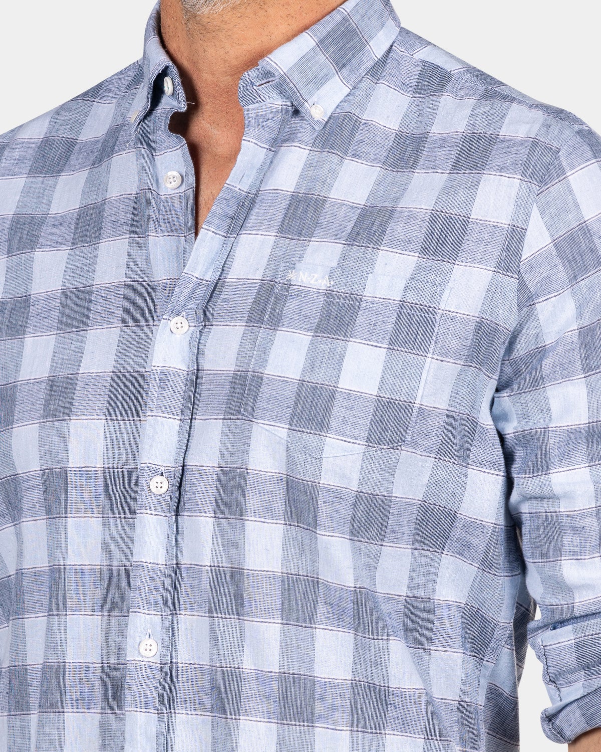 Camisa cuadros azul - Phantom Blue