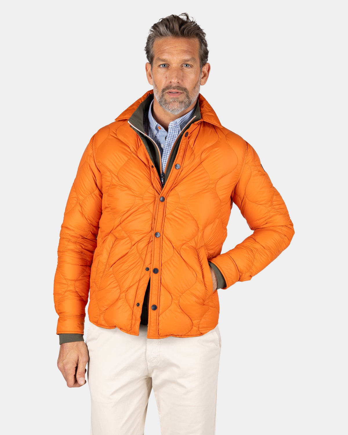 Manteau court orange - Almond Orange