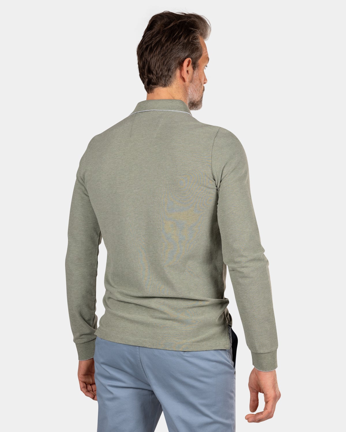 Green longsleeve polo - Sage