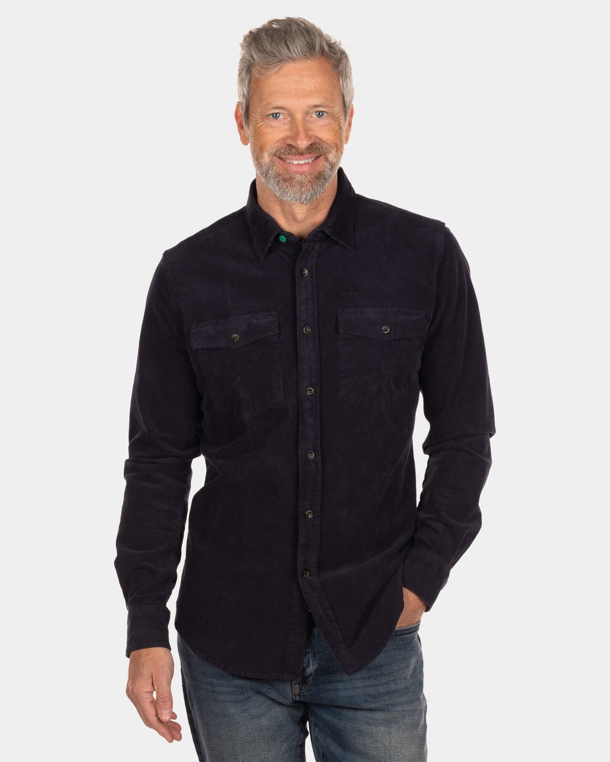 Corduroy overshirt Opuiaki - Steady Navy