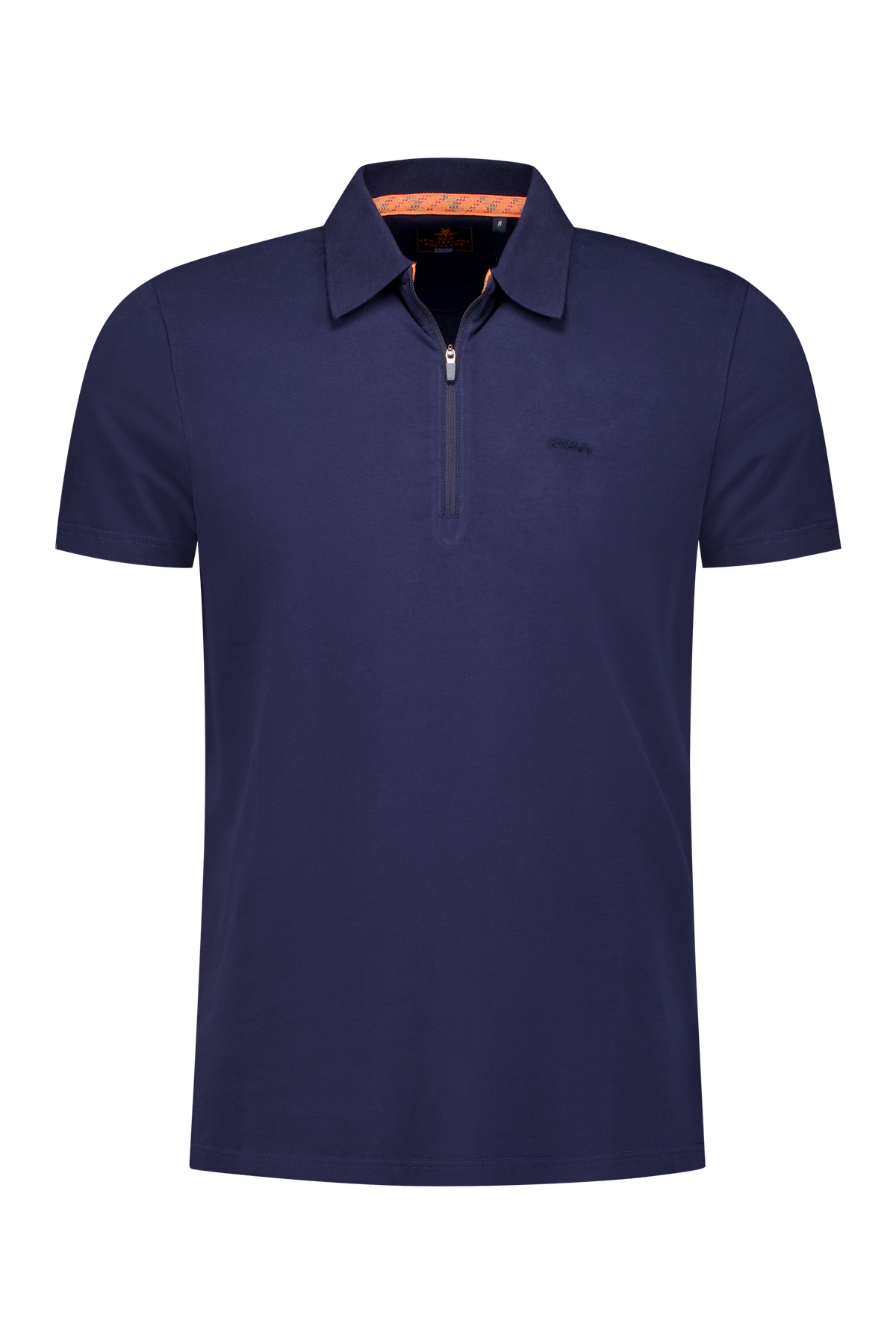 Solid coloured cotton poloshirt - Traditional Navy