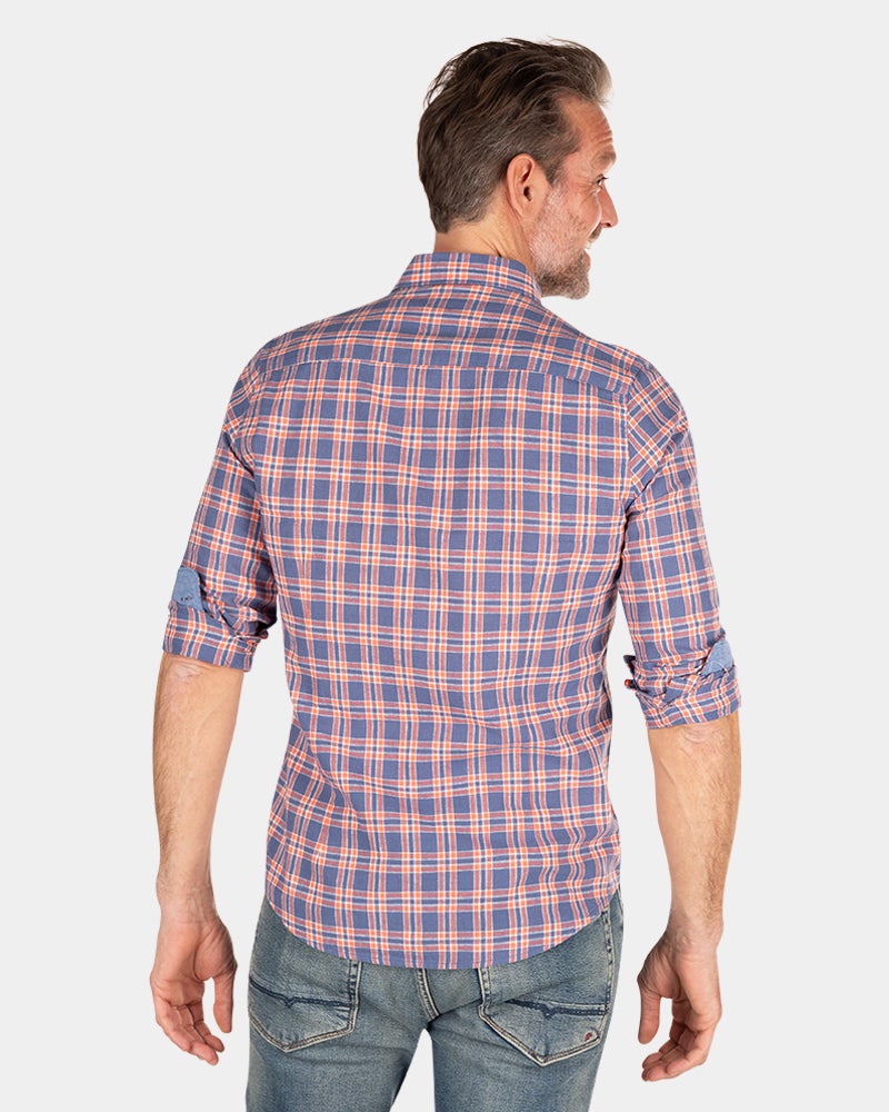 Camisa cuadros azul y rosa - Dusk Navy