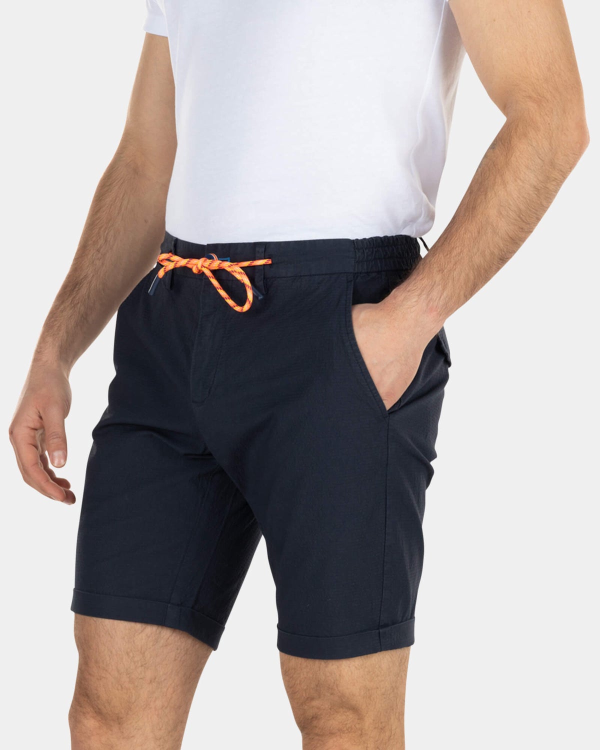 Short chino en coton avec cordon de serrage - High Summer Navy