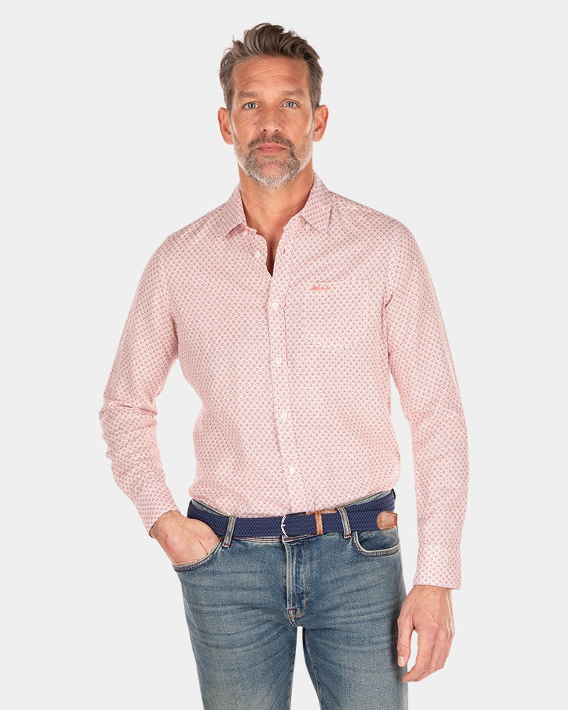 Camisa de lino con lunares. - Red Cider