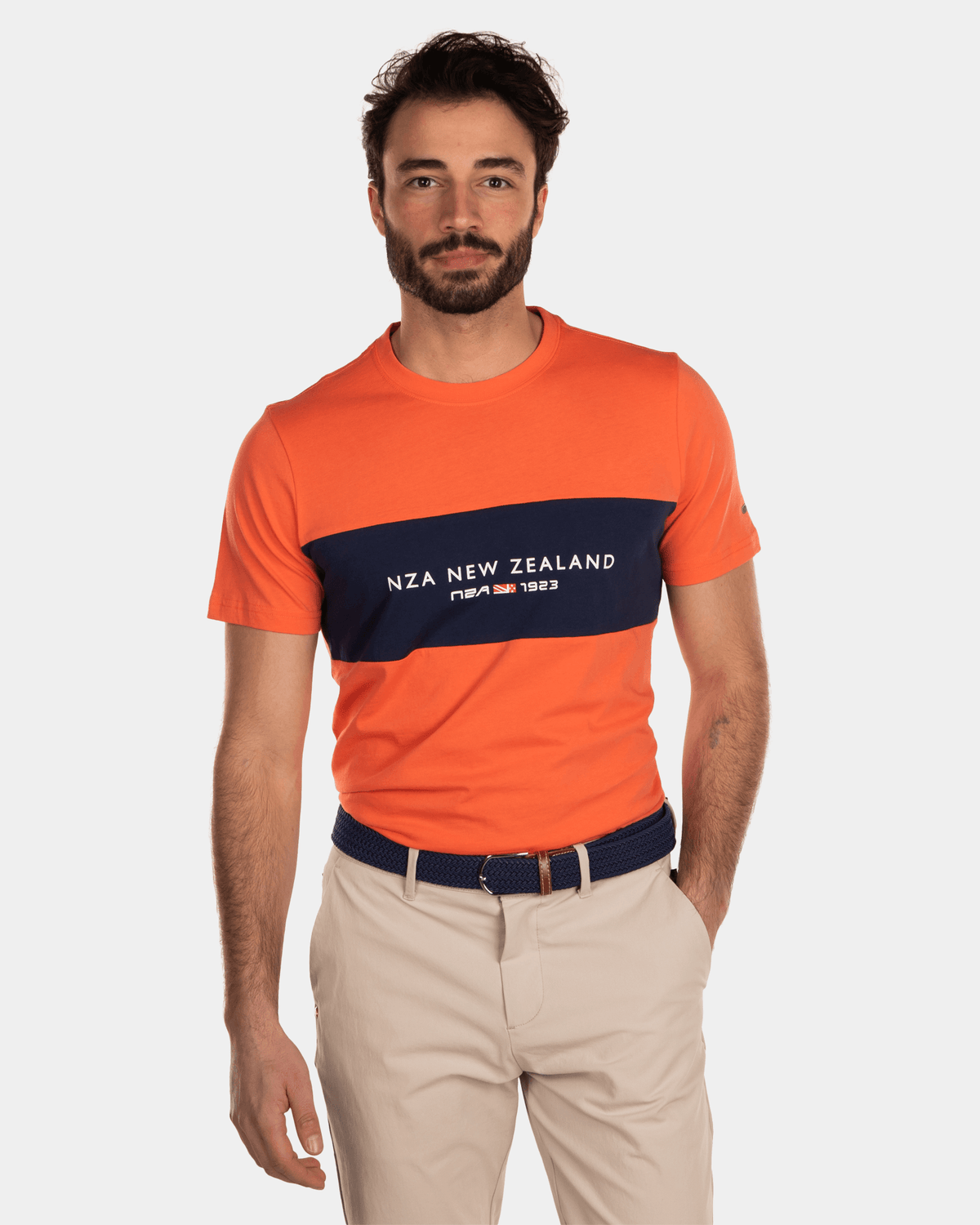 Katoenen t-shirt met logo - Burned Orange