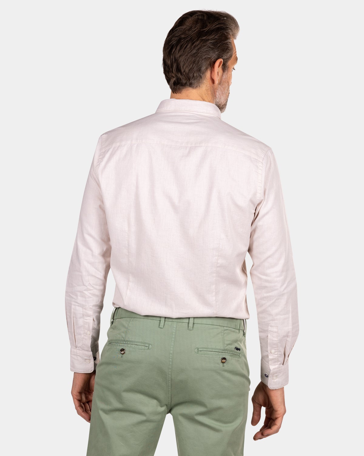 Camisa color beige liso - Oat Sand