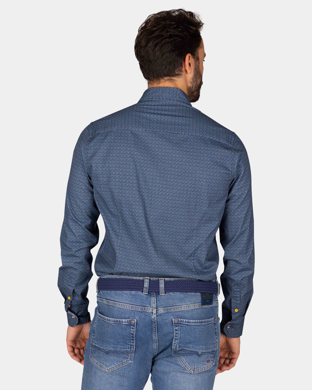 Camisa azul con estampado azul oscuro - Tin Blue