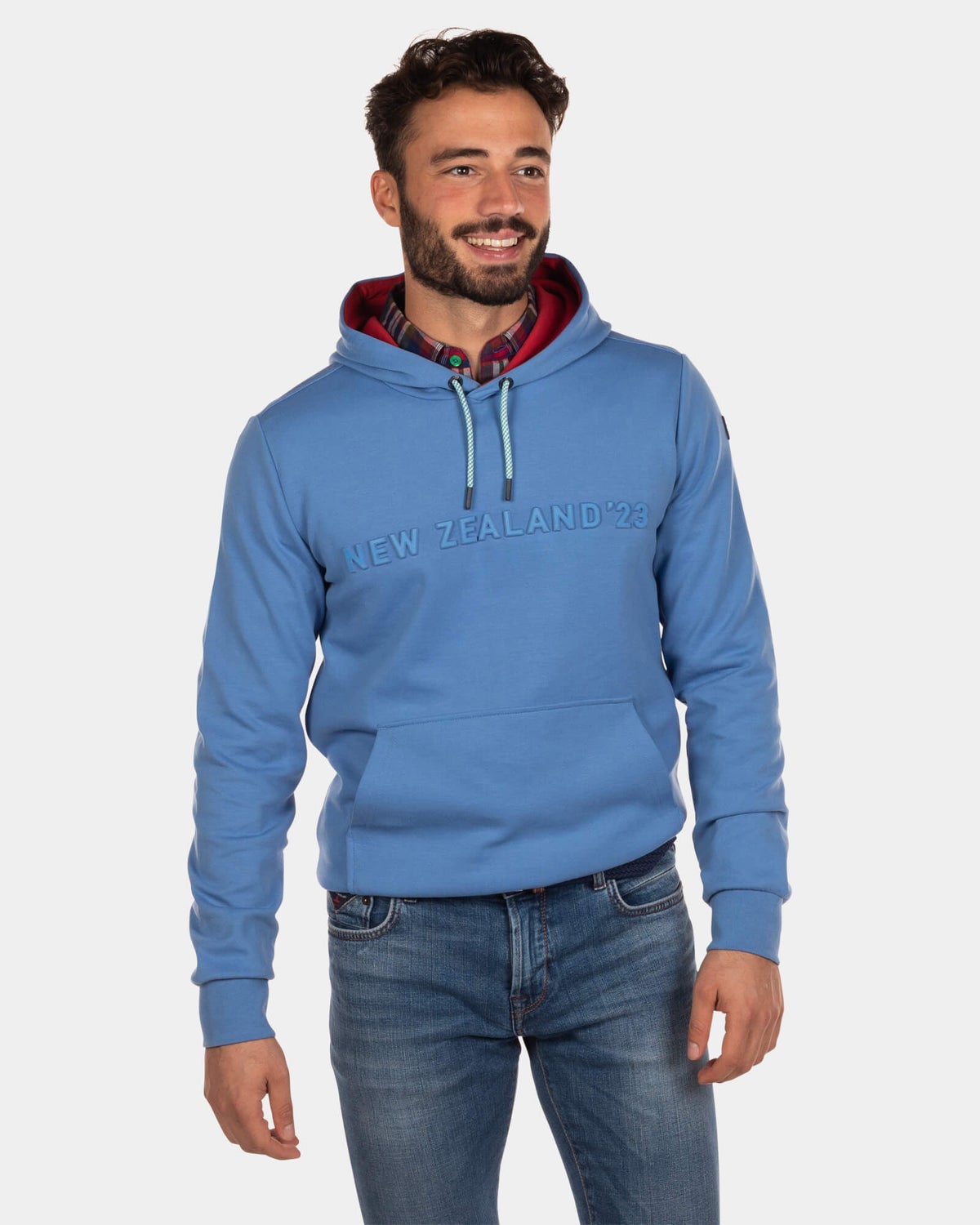 Solid coloured hoodie Oruru - Cook's Blue