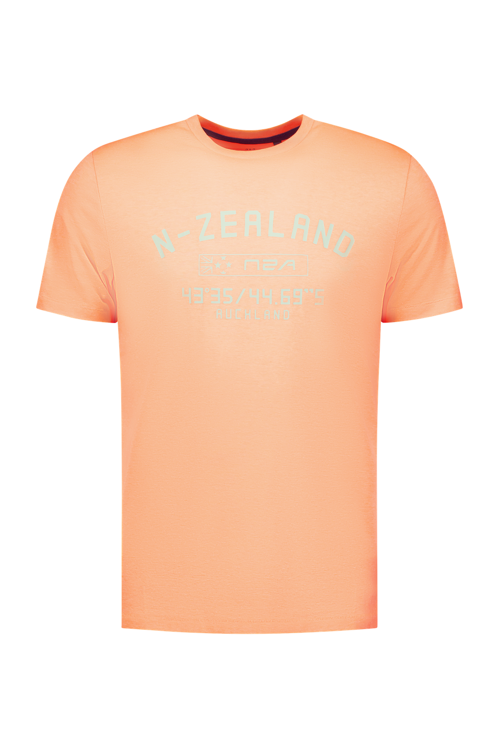 Schlichtes T-Shirt mit Text auf der Brust - Fresh Orange