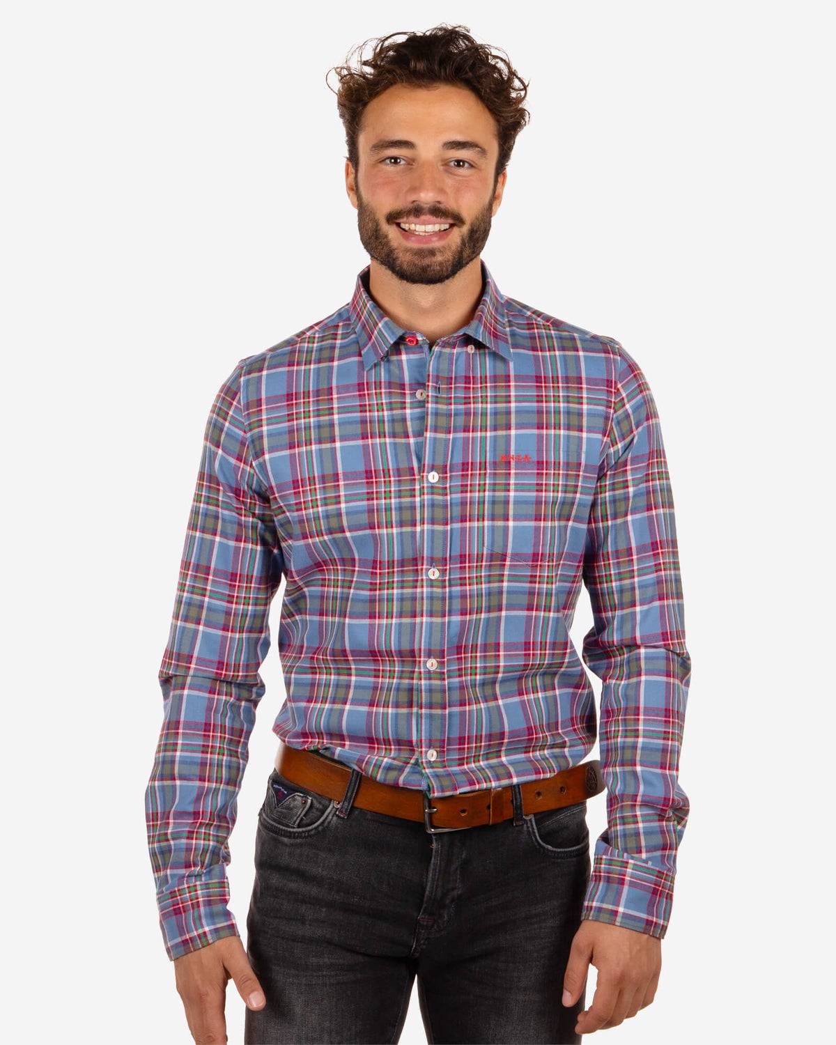 Camisa de franela de cuadros Opawa - Blue Multicolour