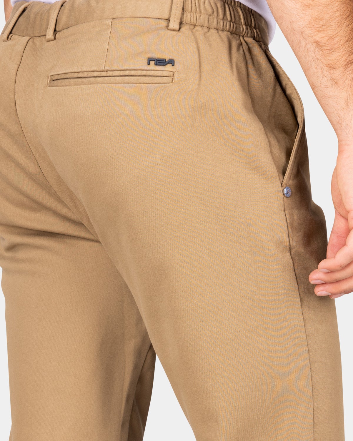 Ecru jersey chino - Shimmering Sand