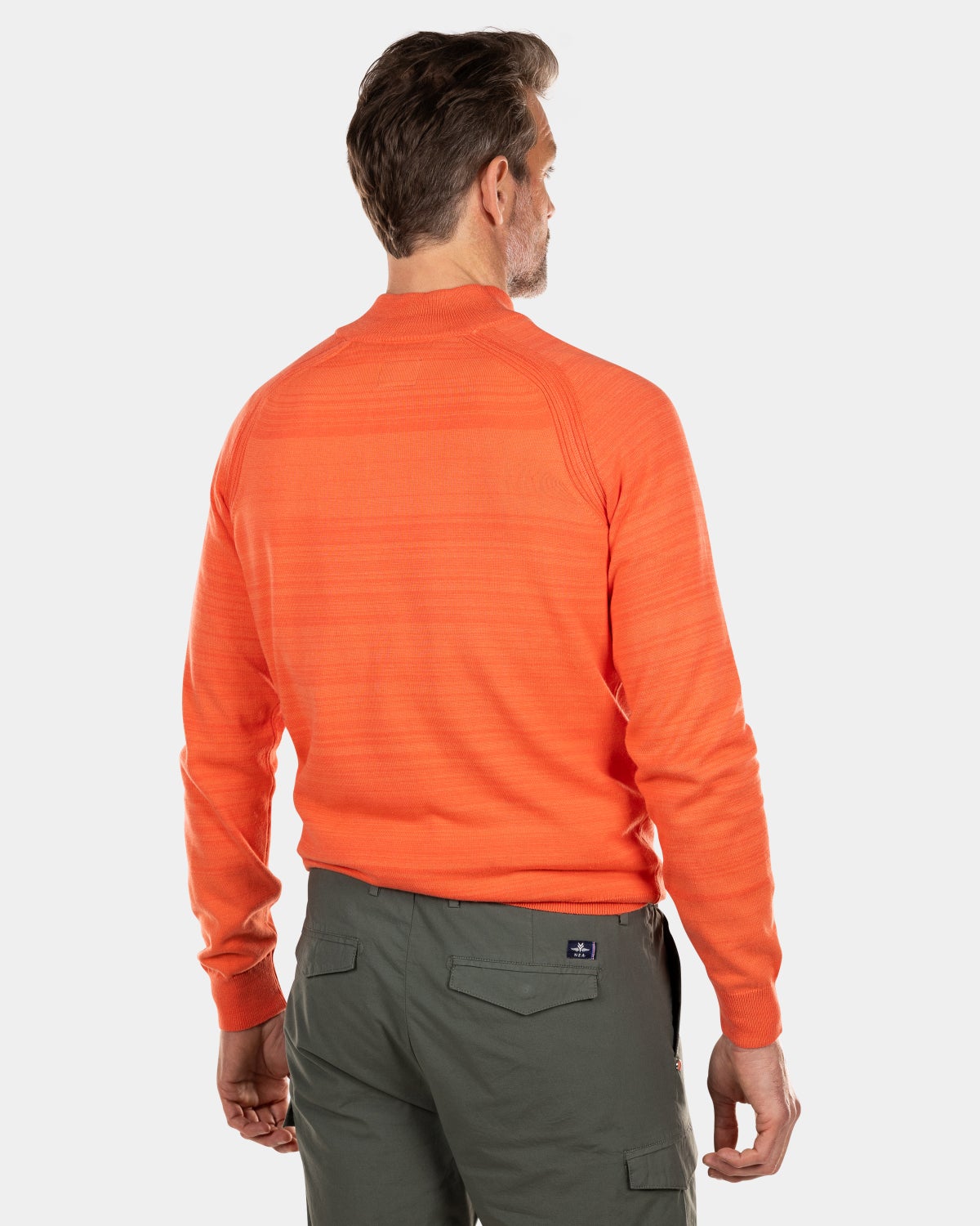 Schlichter Baumwollpullover - Golden Orange