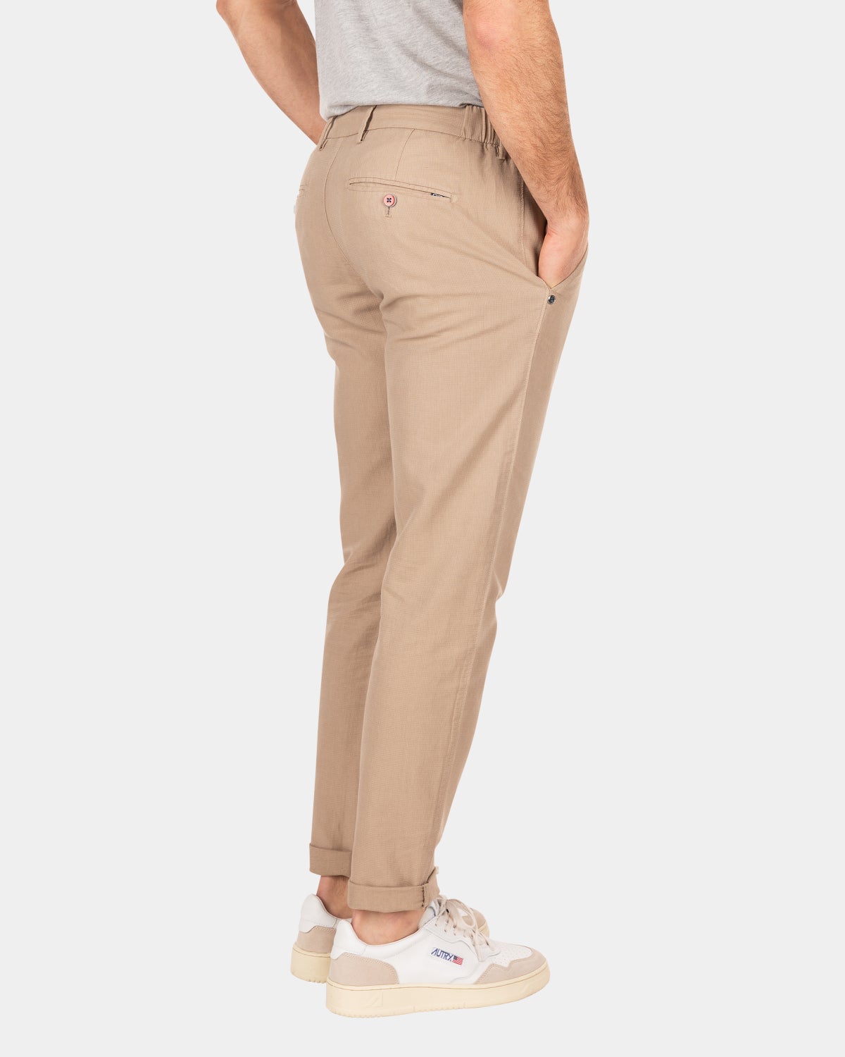 Pantalon chino en lin et coton - Shimmering Sand