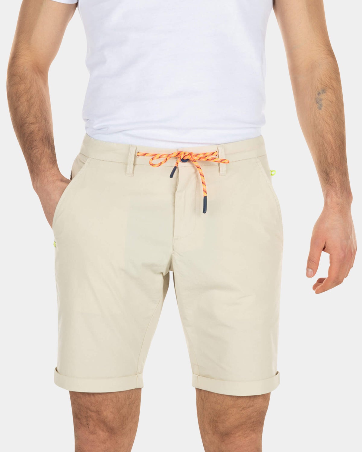 Effen katoenen chino shorts - Light Kit