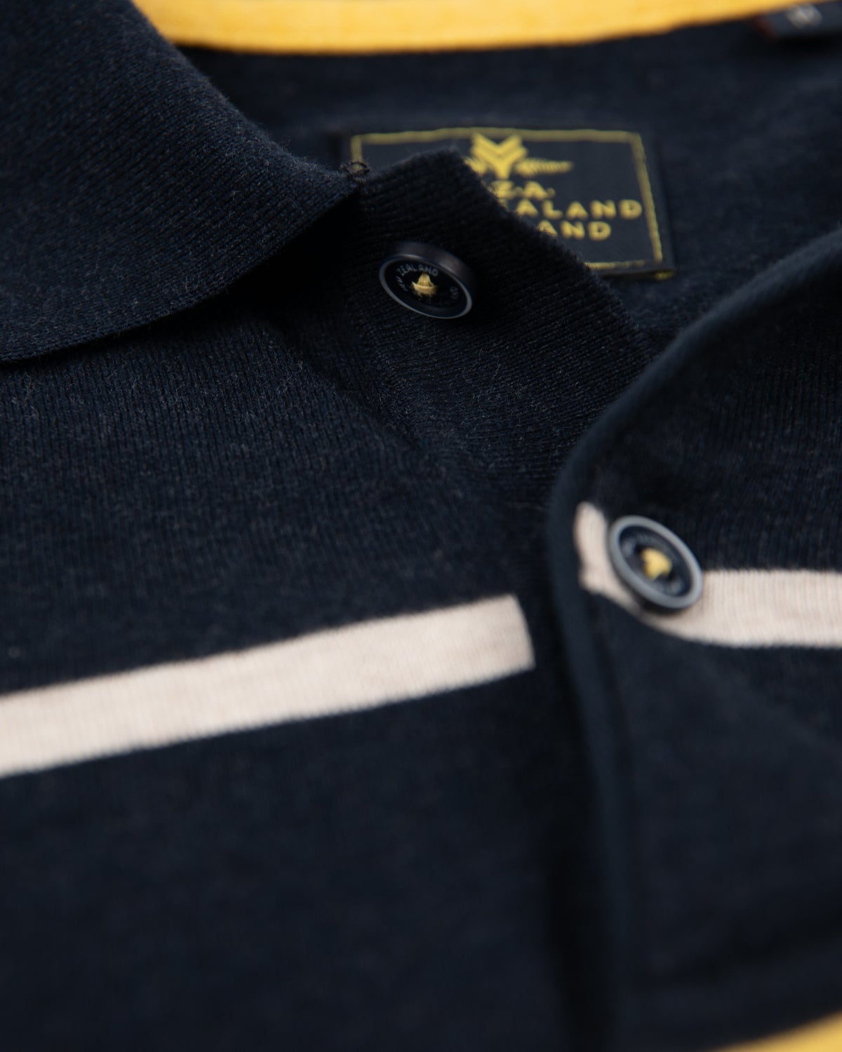 Katoenen rugby shirt met strepen - Charcoal Navy