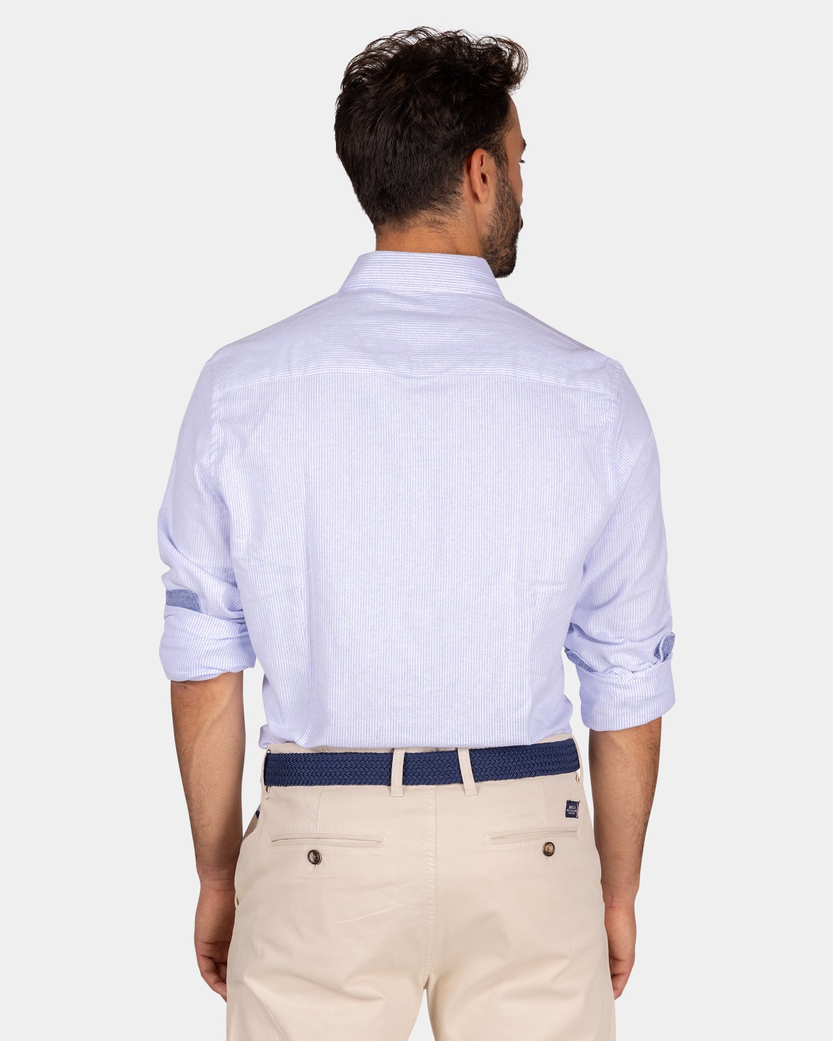 Chemise en coton bleu clair avec stretch - light_blue