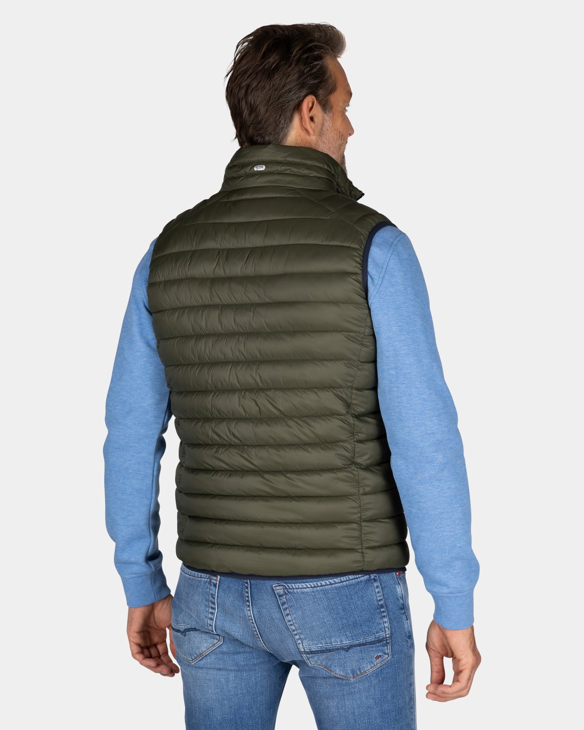 Dunkelgrüner wattierter Bodywarmer - Quartz Green