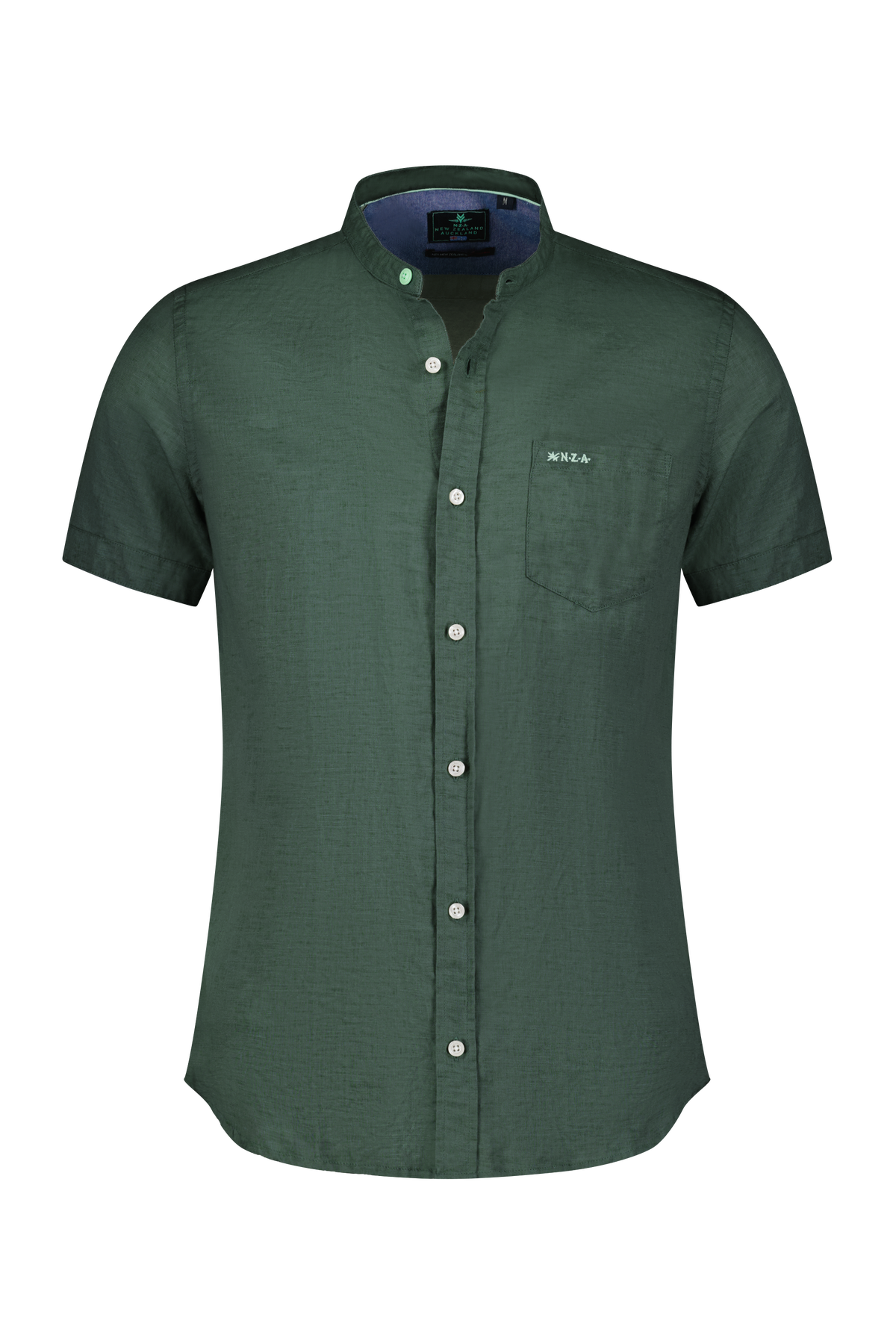 Camisa sin cuello y manga corta. - Chalk Green