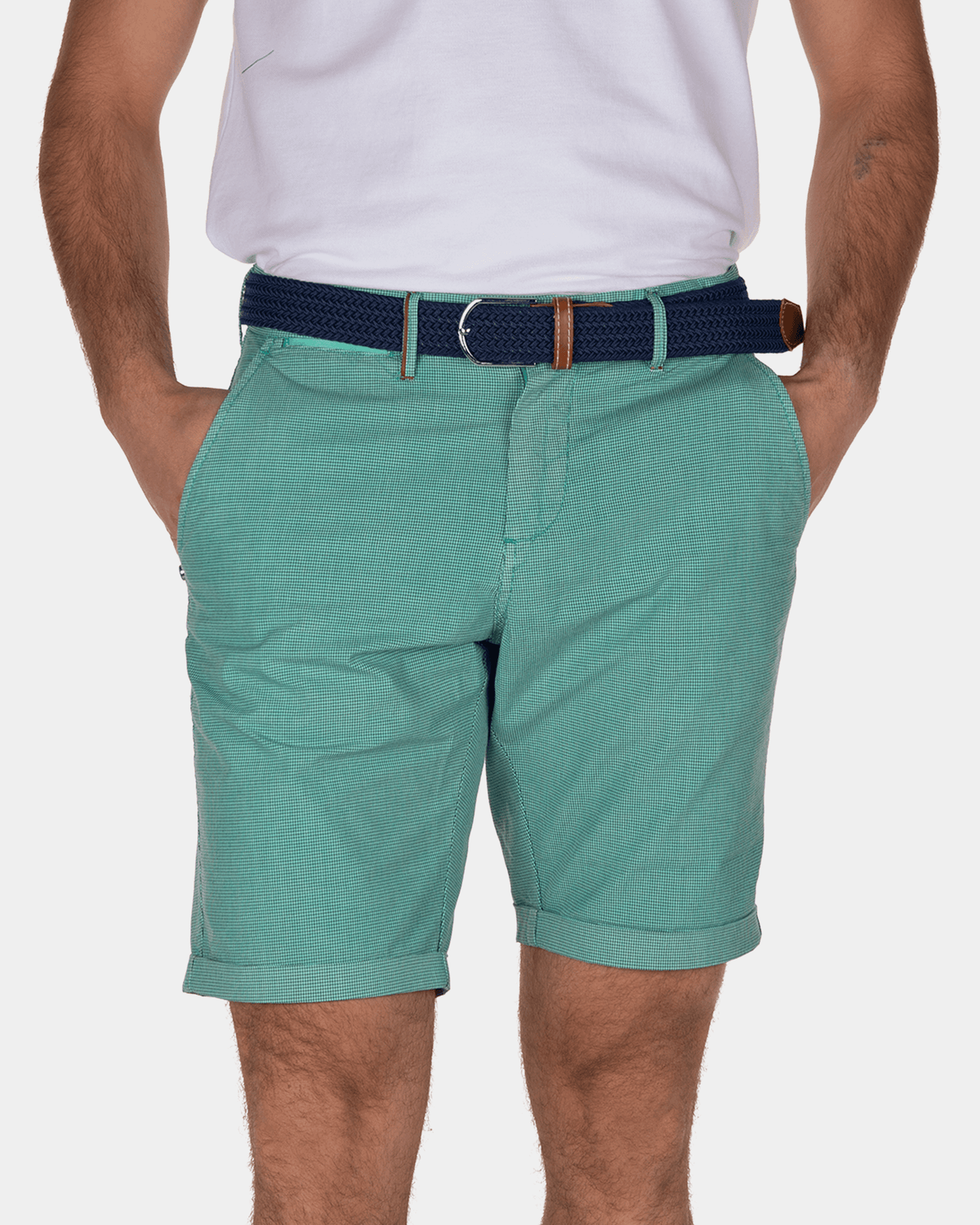 Katoenen chino korte broek Hamilton - Aquamarine