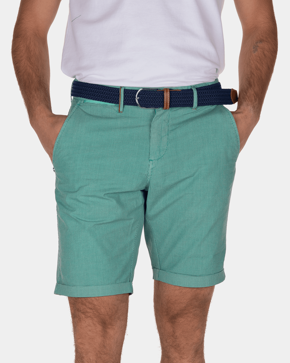 Cotton chino shorts Hamilton - Aquamarine
