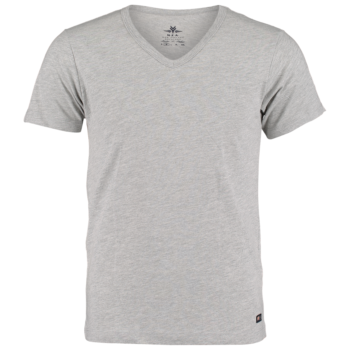 Basis t-shirt v-hals 2 pack grijs