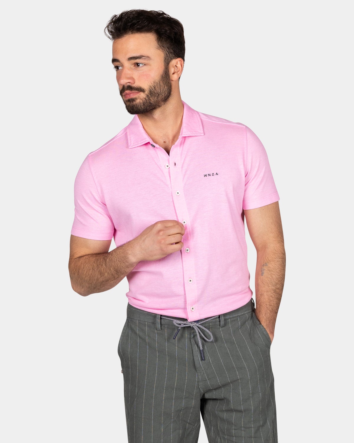 Chemise unie verte ou rose - Bright Pink