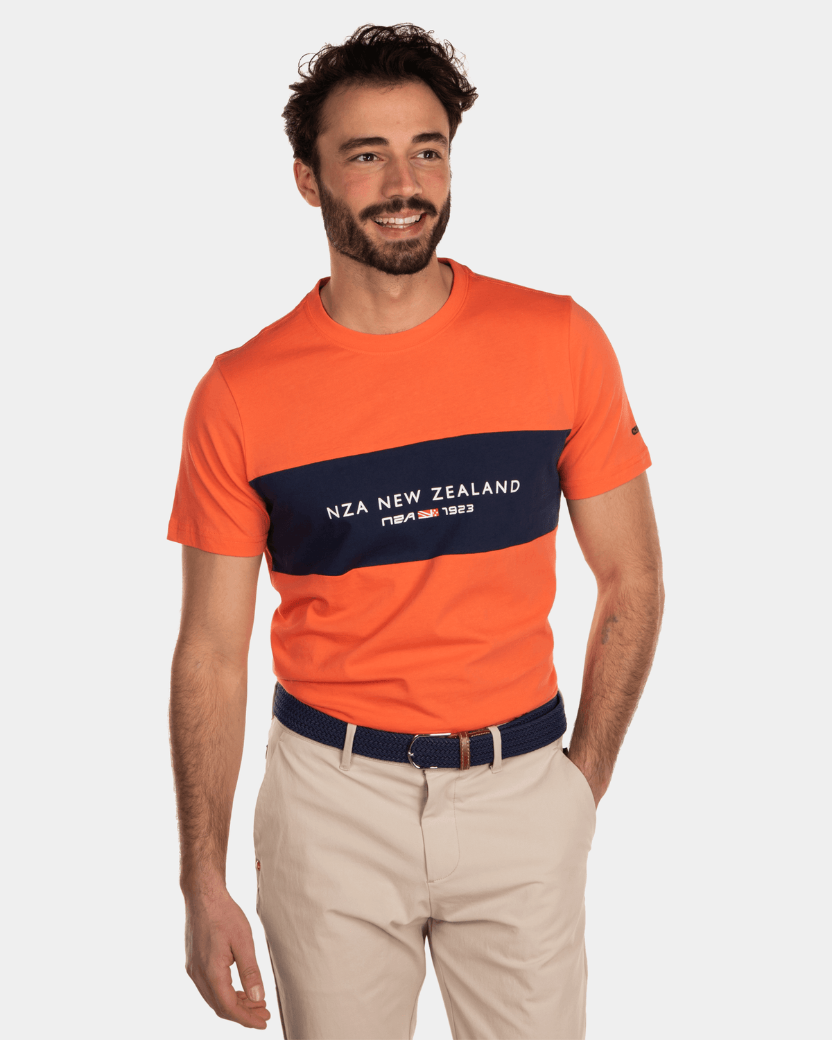 Camiseta de algodón con logo - Burned Orange