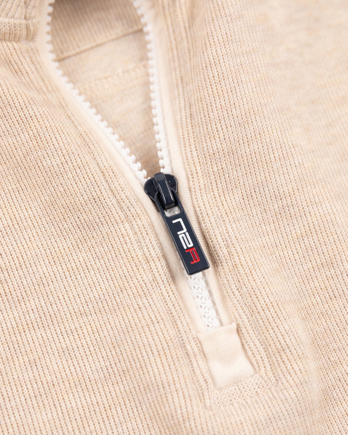 Beige half zip sweat - Oat Sand