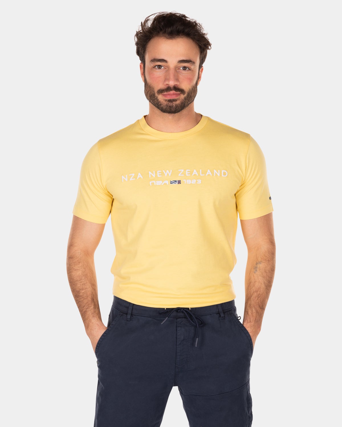 Baumwoll-T-Shirt mit Logo - Iguana yellow