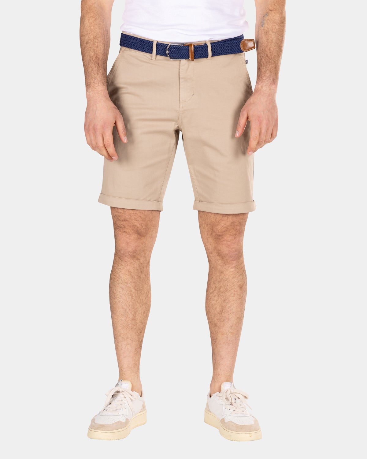 Cotton chino shorts - Shimmering Sand