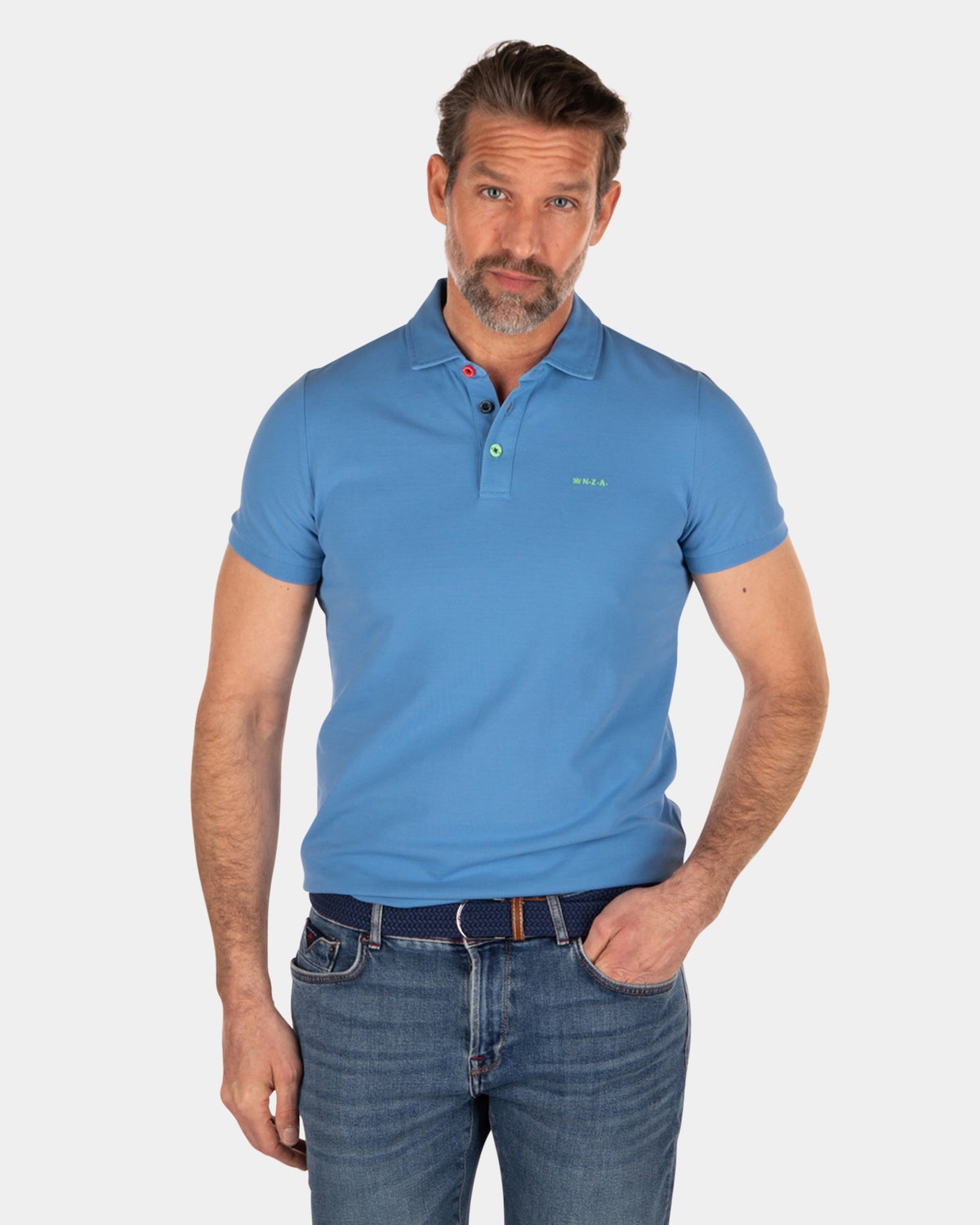 NZA Heritage polo shirt - Full blue