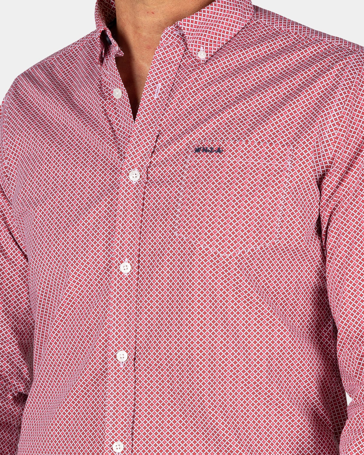 Camisa de algodón roja con elastano - Reef Red