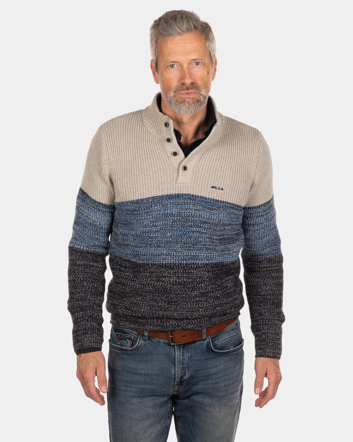 Pullover met knopen Price - Dusty Ecru