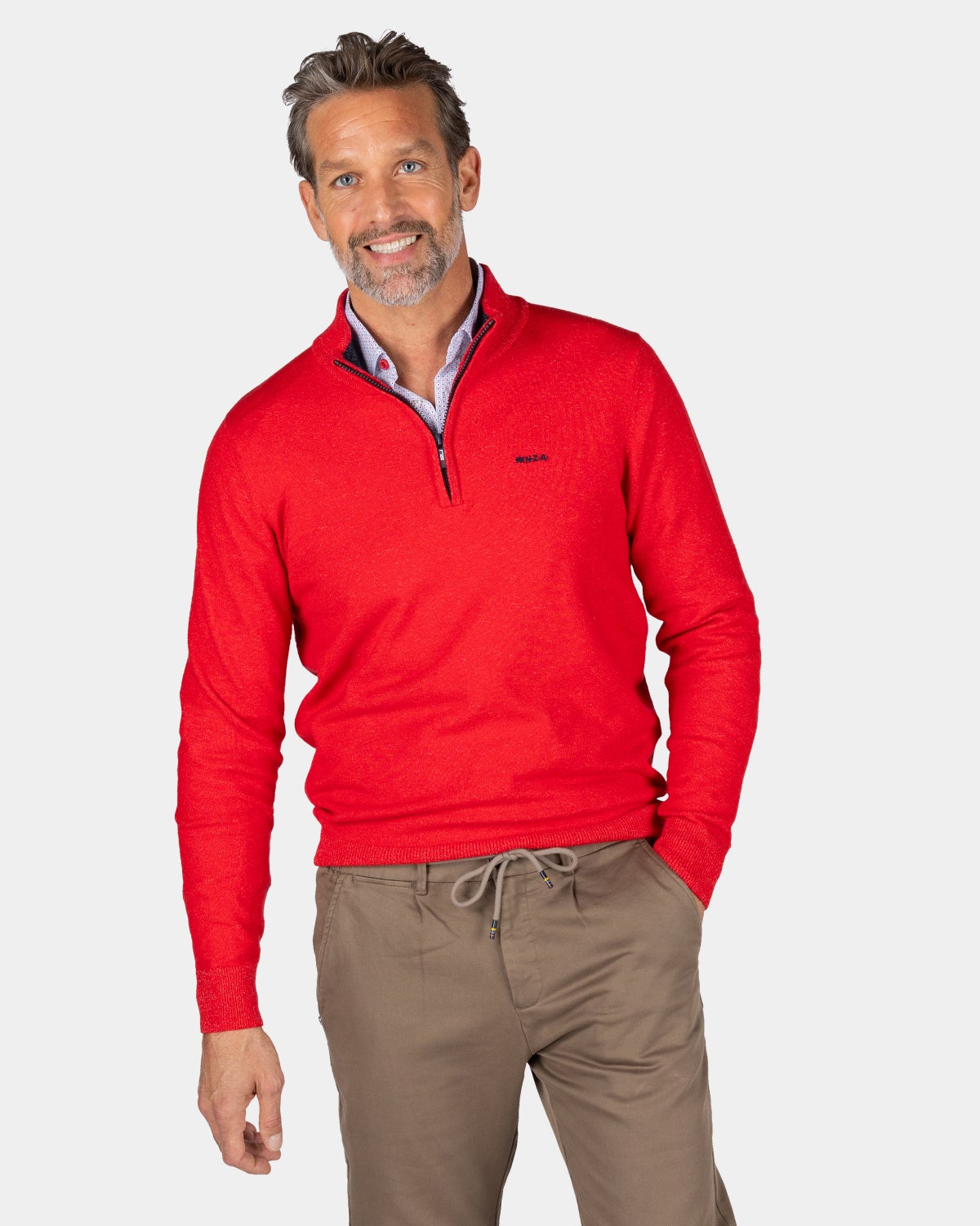 Roter Pullover mit Elasthan - Reef Red